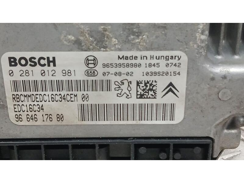 Recambio de centralita motor uce para citroën c4 picasso sx referencia OEM IAM 9664617680 BOSCH 0281012981