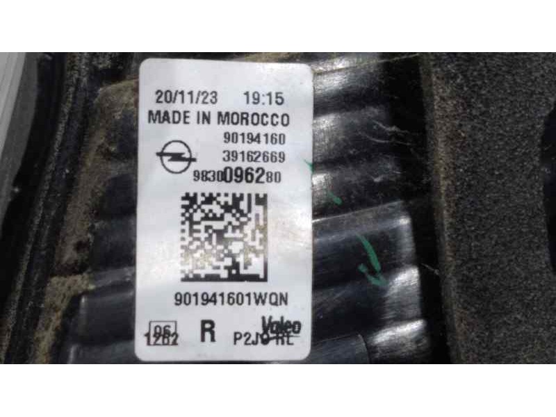 Recambio de piloto trasero derecho para opel corsa f gs referencia OEM IAM 90194160  INTERIOR