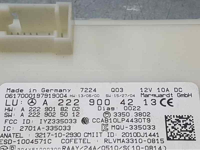 Recambio de modulo electronico para mercedes-benz clase c (w205) lim. c 220 cdi bluetec (205.004) referencia OEM IAM A2229004213