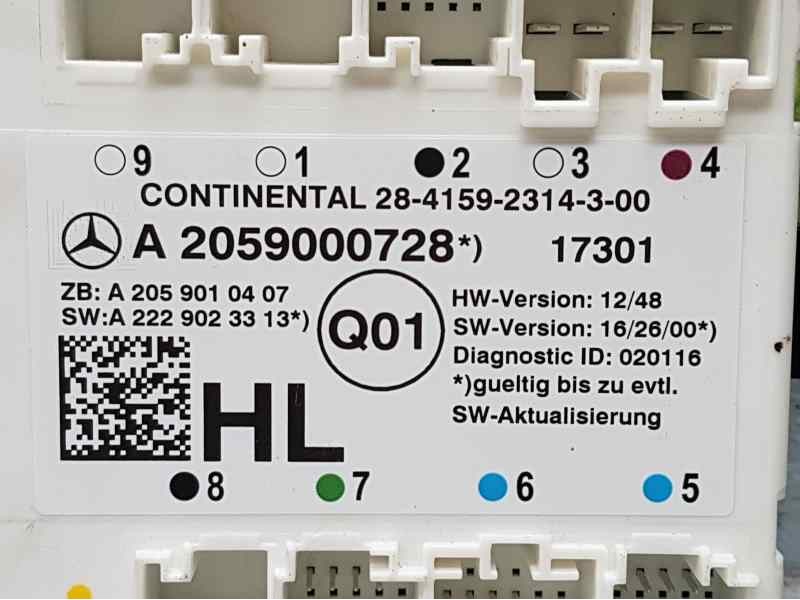 Recambio de modulo confort para mercedes-benz clase c (w205) lim. c 220 cdi bluetec (205.004) referencia OEM IAM A2059000728  CO