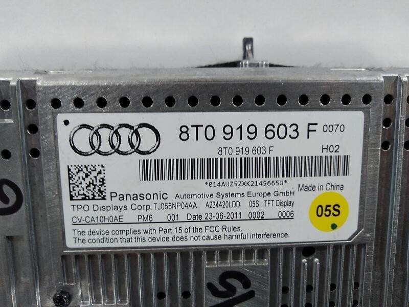 Recambio de sistema navegacion gps para audi a4 ber. (b8) basis referencia OEM IAM 8T0919603f  
