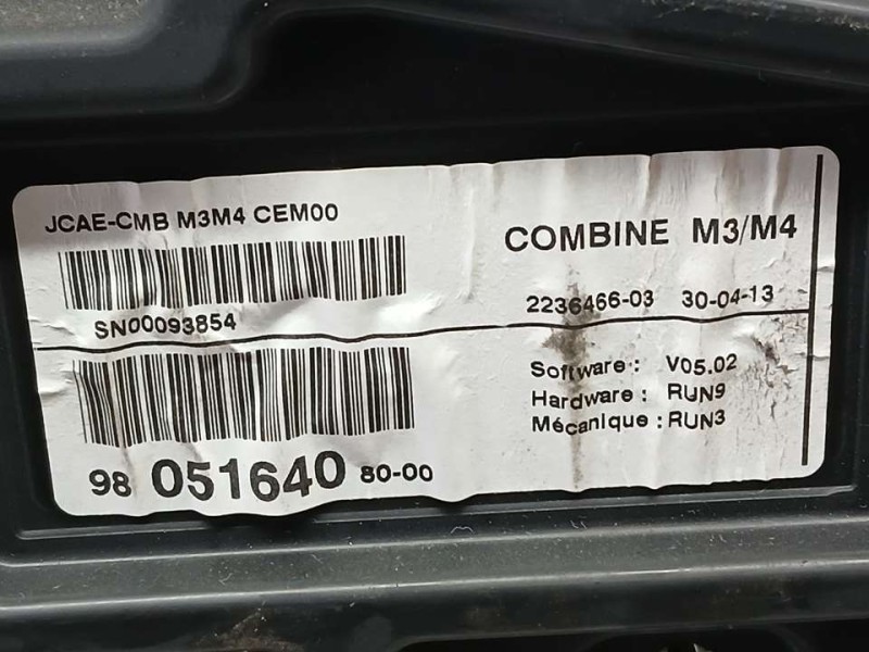 Recambio de cuadro instrumentos para citroën c-elysée seduction referencia OEM IAM 9809616580 SN00096854 