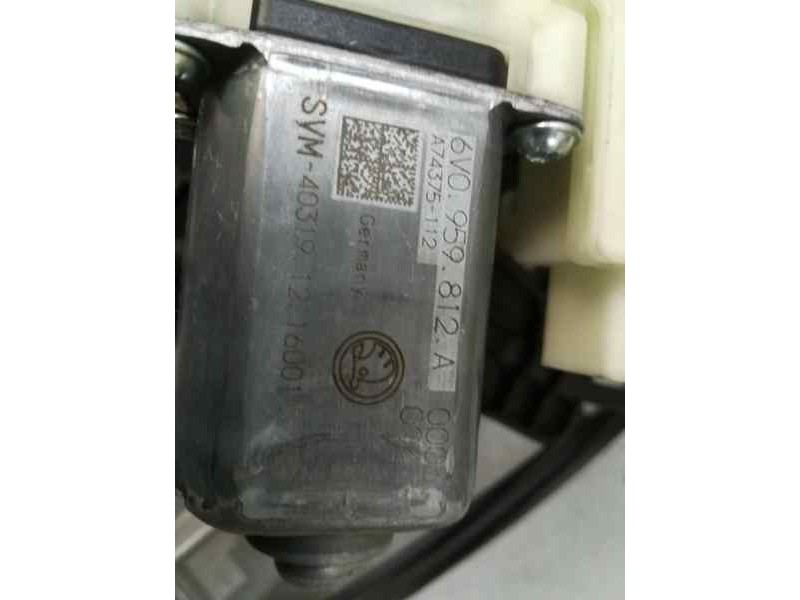 Recambio de elevalunas trasero derecho para skoda fabia ambition referencia OEM IAM 6V0959812  ELECTRICO 6 PINS