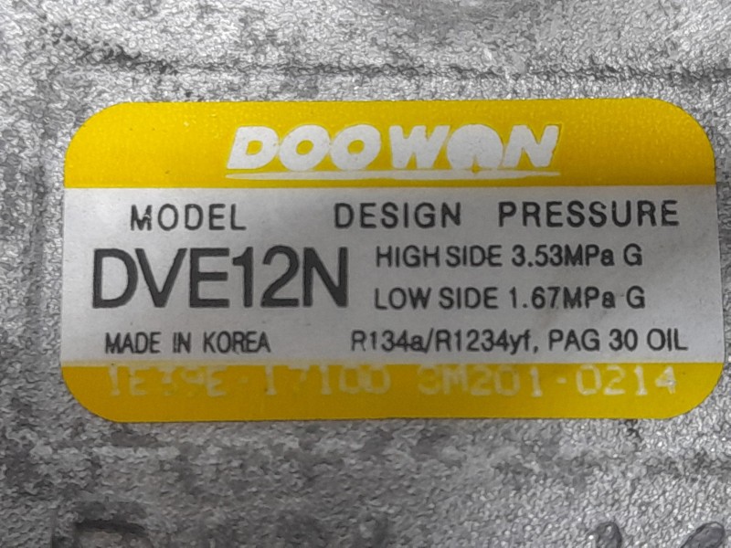 Recambio de compresor aire acondicionado para kia rio iv (yb, sc, fb) 1.0 t-gdi 100 referencia OEM IAM 1E39E17100 8M2010214 DOOW