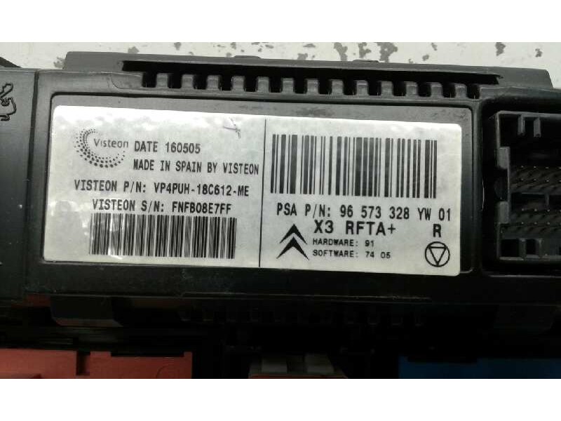 Recambio de mando climatizador para citroën c5 berlina 2.0 hdi fap cat (rhr / dw10bted4) referencia OEM IAM VP4PUH18C612ME 10000