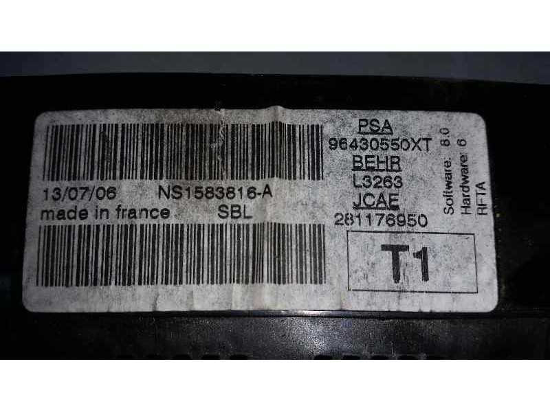 Recambio de mando climatizador para peugeot 206 4-trg. xt referencia OEM IAM 281176950 96430550XT 