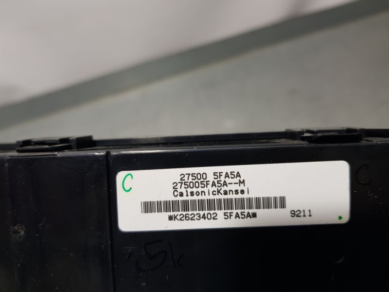 Recambio de mando climatizador para nissan micra v (k14) n-sport referencia OEM IAM 275005FA5A 275005FA5AM CALSONIC KANSEI