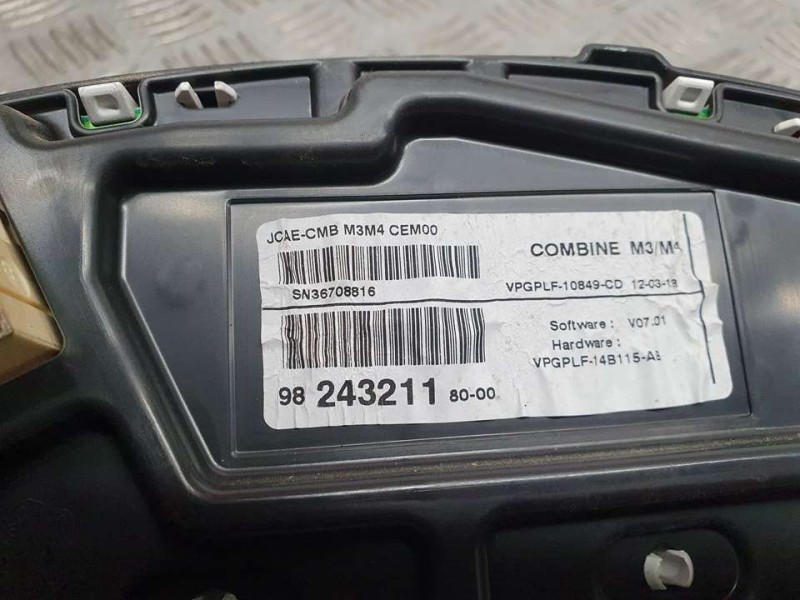 Recambio de cuadro instrumentos para citroën c-elysée shine referencia OEM IAM 9824321180 SN36708816 