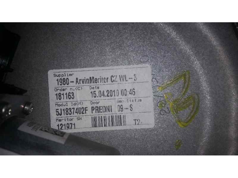 Recambio de elevalunas delantero derecho para skoda fabia (5j2 ) elegance referencia OEM IAM  14 PINS ELECTRICO