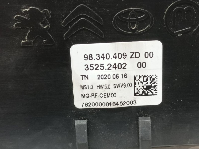 Recambio de mando climatizador para peugeot rifter access standard referencia OEM IAM 98340409ZD 35252402 