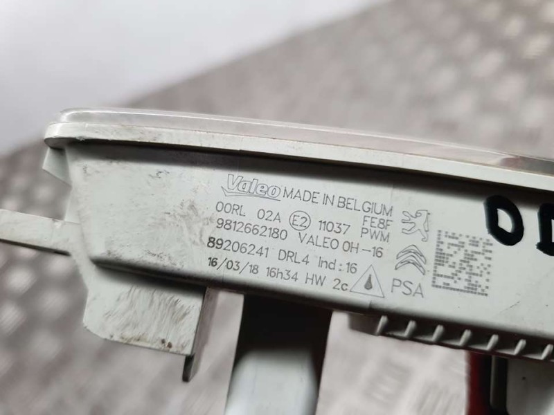 Recambio de luz dia derecho para citroën c-elysée shine referencia OEM IAM 9812662180 89206241 VALEO