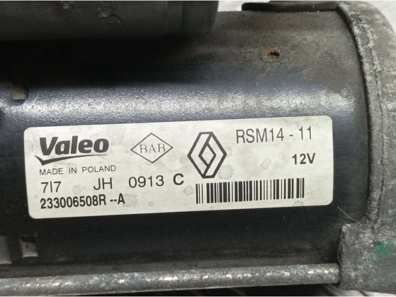 Recambio de motor arranque para renault kangoo profesional referencia OEM IAM 233006508R RSM1411 VALEO