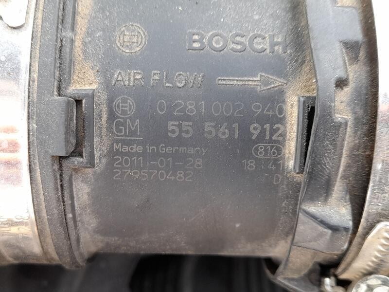 Recambio de caudalimetro para opel meriva b monospace (s10) 1.7 cdti (75) referencia OEM IAM 55561912 BOSCH 0281002940 