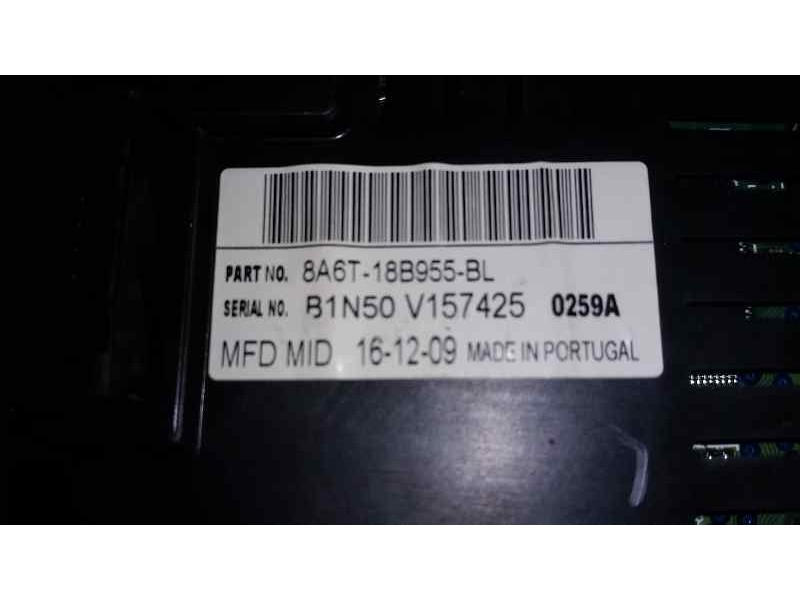 Recambio de pantalla multifuncion para ford fiesta (cb1) ambiente referencia OEM IAM 8A6T18B955BL  