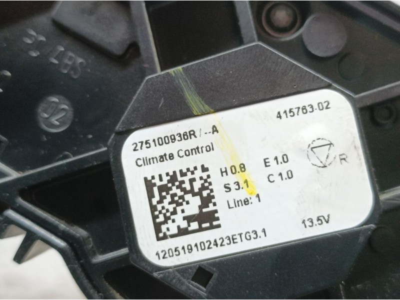 Recambio de mando climatizador para renault clio v business referencia OEM IAM 275100936R 41576302 CLIMATE CONTROL PATA ROTA