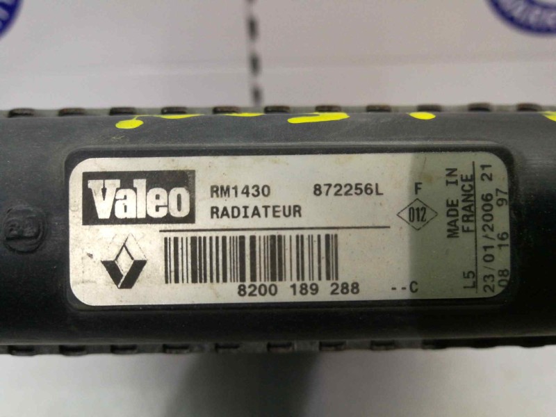 Recambio de radiador agua para dacia logan 1.5 dci diesel cat referencia OEM IAM 8200189288C  