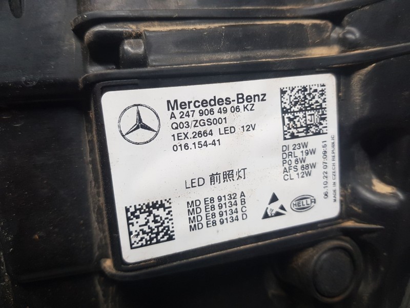 Recambio de faro izquierdo para mercedes-benz gla (h247) gla 200 d (247.712) referencia OEM IAM A2479064706KZ LED 