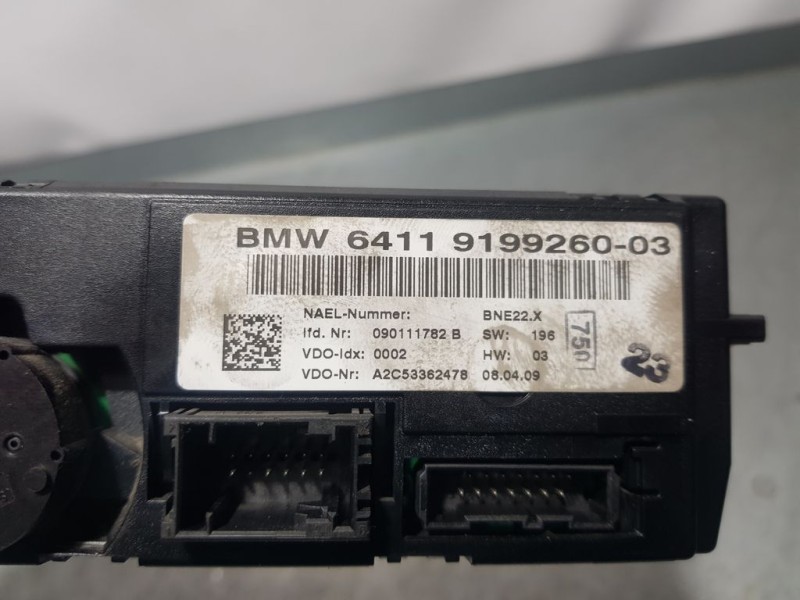 Recambio de mando climatizador para bmw serie 1 berlina (e81/e87) 116i referencia OEM IAM 6411919926003 A2C53362478 