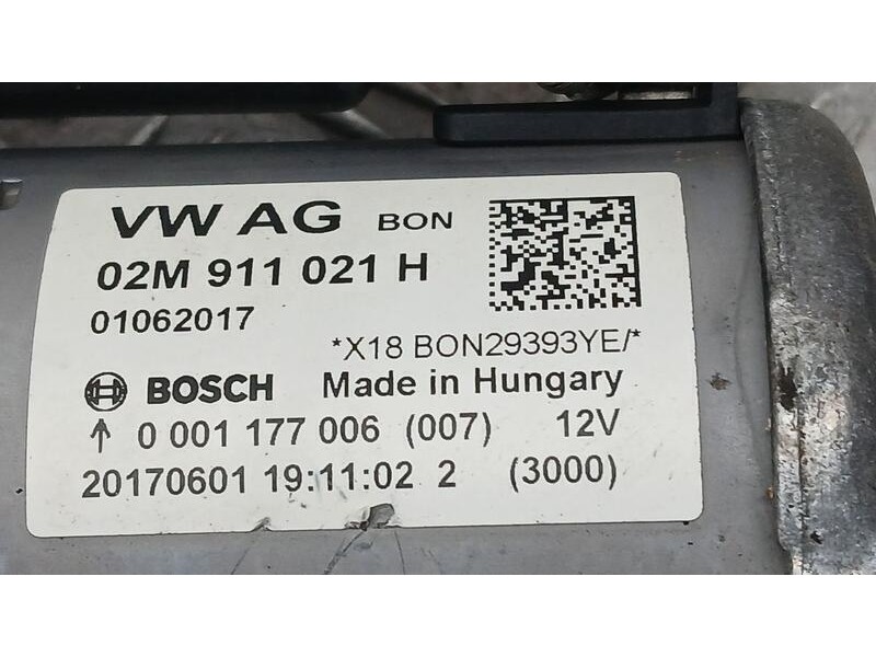 Recambio de motor arranque para seat ibiza (6p1) reference referencia OEM IAM 02M911021H BOSCH 0001177006