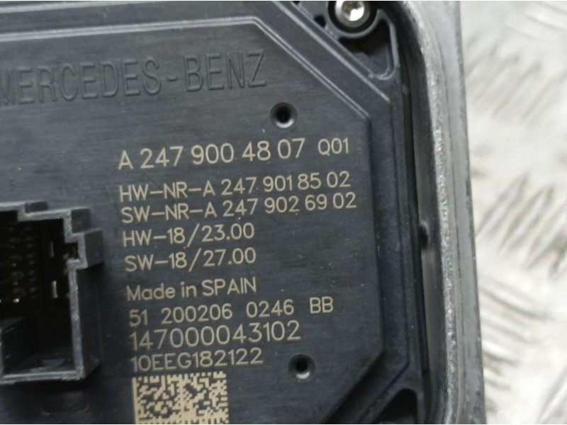 Recambio de centralita faro para mercedes-benz clase b (247) b180 referencia OEM IAM A2479004807 147000043102 LEDS AL
