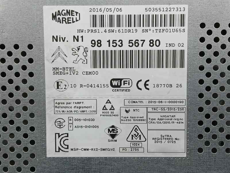 Recambio de modulo electronico para peugeot 2008 (--.2013) gt line referencia OEM IAM 9815356780 503551227313 MAGNETI MARELLI SI