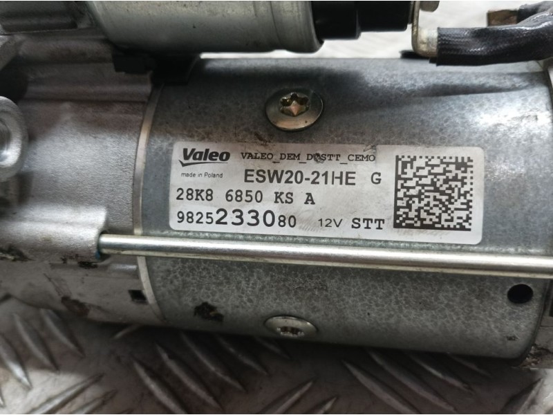 Recambio de motor arranque para peugeot 3008 gt line referencia OEM IAM 9825233080 ESW2021HE VALEO