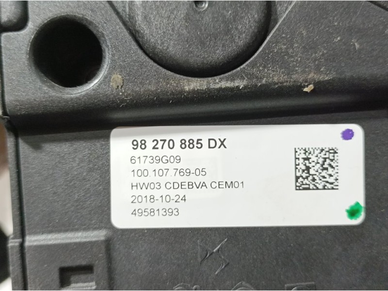 Recambio de palanca cambio para peugeot 3008 gt line referencia OEM IAM 98270885DX  AUTOMATICO