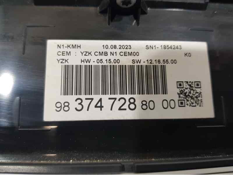 Recambio de cuadro instrumentos para citroën jumpy furgon control m referencia OEM IAM 9837472880  