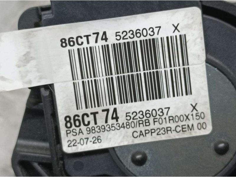 Recambio de potenciometro pedal para toyota proace furgon referencia OEM IAM 9839353480  