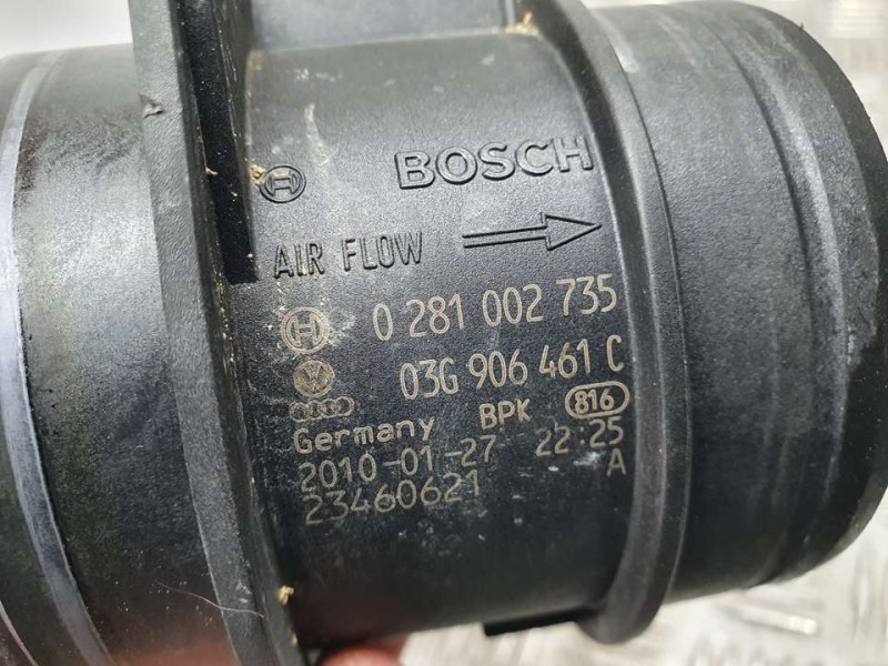 Recambio de caudalimetro para volkswagen passat berlina (3c2) highline referencia OEM IAM 03G906461C 0281002735 BOSCH