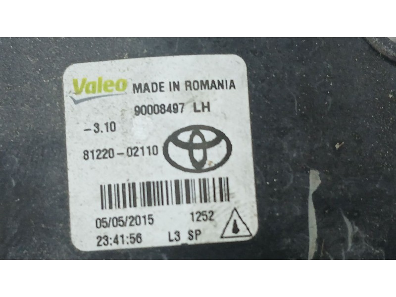 Recambio de faro antiniebla izquierdo para toyota auris (_e18_) 1.8 hybrid (zwe186_) referencia OEM IAM 8122002110 VALEO 9000849