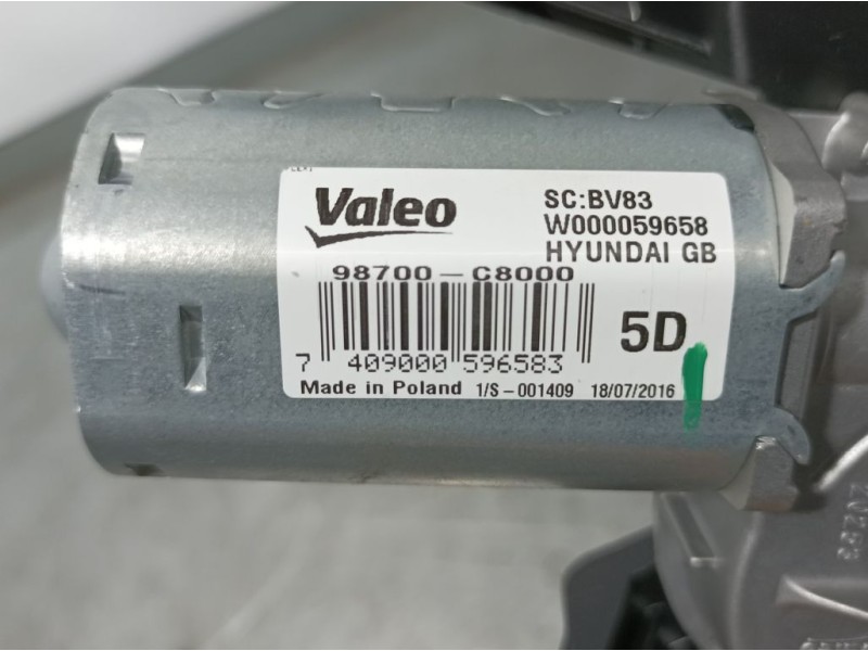 Recambio de motor limpia trasero para hyundai i20 go referencia OEM IAM 98700C8000 W000059658 VALEO