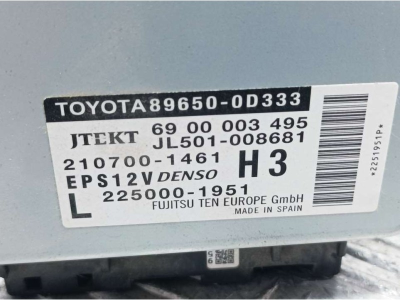 Recambio de centralita direccion para toyota yaris hsd active referencia OEM IAM 896500D333 6900003495 JTEKT
