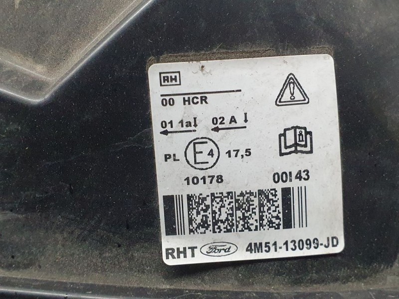 Recambio de faro derecho para ford focus berlina (cap) trend referencia OEM IAM 4M5113099JD  