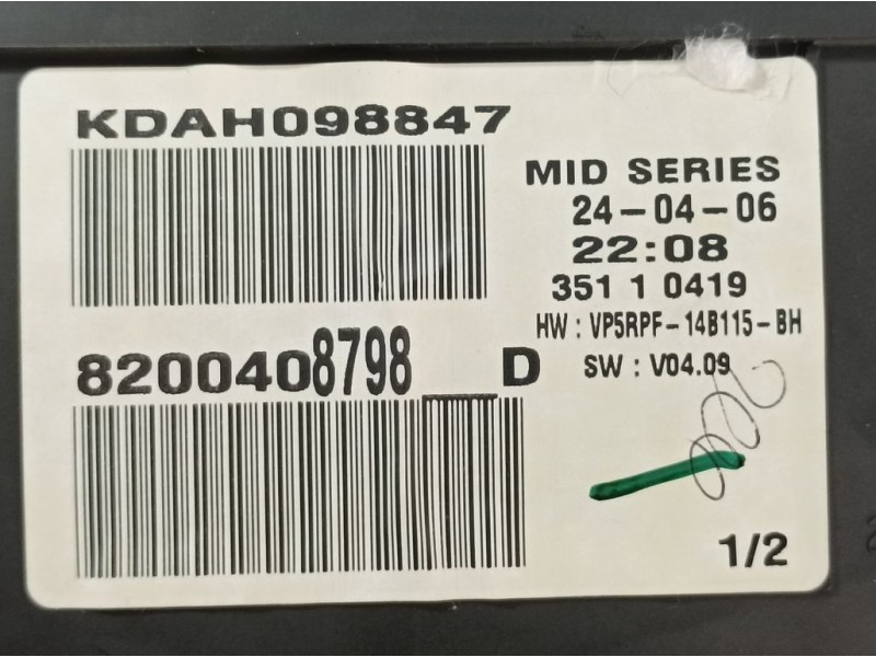 Recambio de cuadro instrumentos para renault megane ii berlina 5p authentique referencia OEM IAM 8200408798  