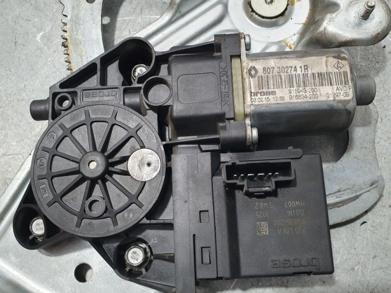 Recambio de elevalunas delantero derecho para renault scenic iii dynamique referencia OEM IAM 807302741R  BROSE ELECTRICO 6 PINS