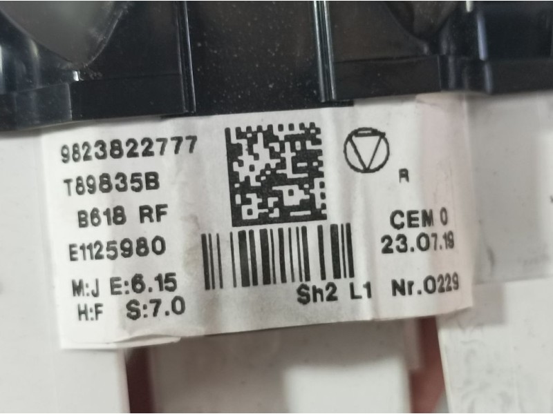 Recambio de mando calefaccion / aire acondicionado para citroën c3 live referencia OEM IAM 9823822777 E1125980 