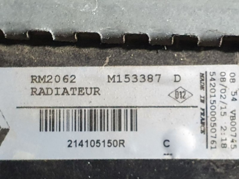 Recambio de radiador agua para renault scenic iii dynamique referencia OEM IAM 314105150R M153387D 