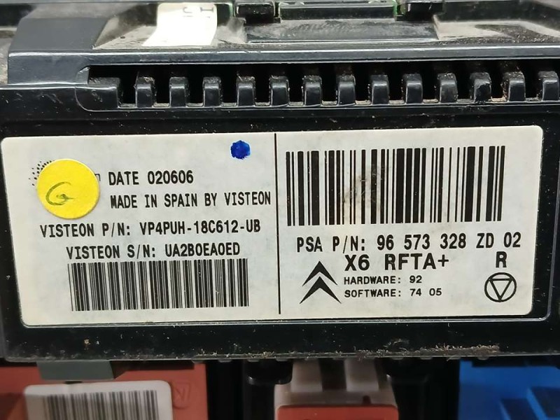 Recambio de mando climatizador para citroën c6 exclusive referencia OEM IAM 96573328ZD VP4PUH18C612UB VISTEON