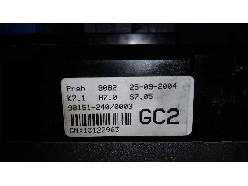 Recambio de mando climatizador para opel astra h caravan elegance referencia OEM IAM 901512400003 13122963 