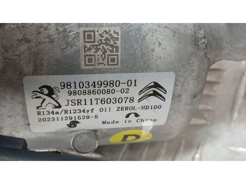 Recambio de compresor aire acondicionado para citroën c3 iii (sx) 1.2 puretech 82 referencia OEM IAM 9830148880 9808860080 JSR11