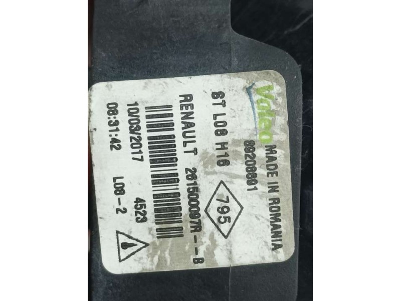 Recambio de faro antiniebla izquierdo para renault megane iv berlina 5p zen referencia OEM IAM 261500097R 89208691 VALEO