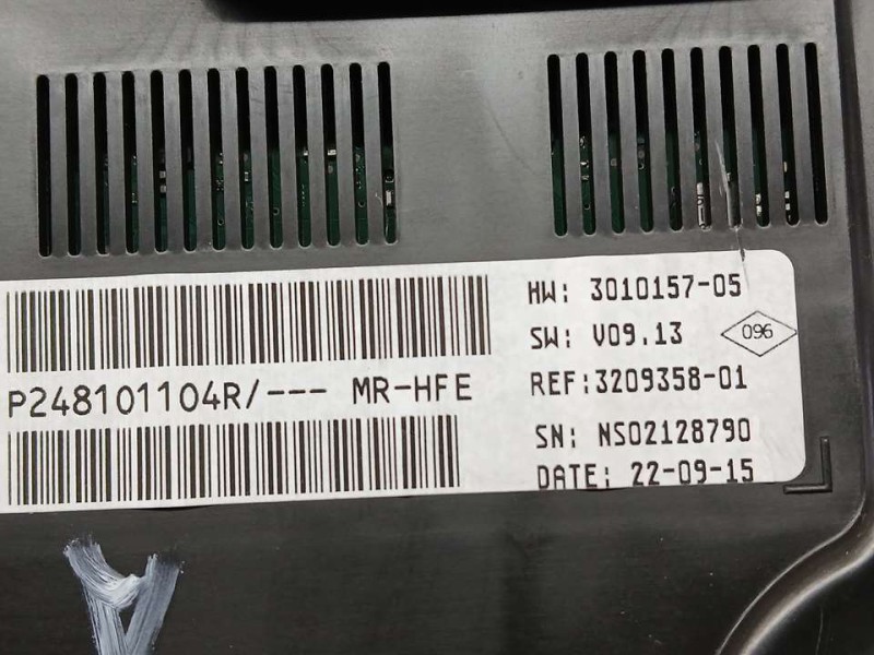 Recambio de cuadro instrumentos para renault kadjar business referencia OEM IAM P248101104R NS02128790 JOHNSON CONTROLS