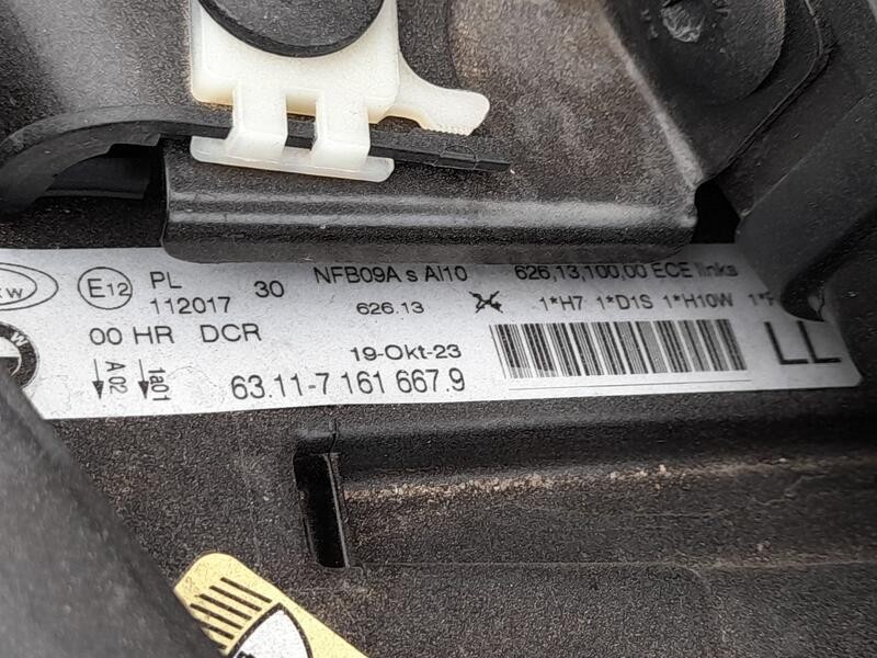 Recambio de faro izquierdo para bmw 3 (e90) 325 i referencia OEM IAM 63117161667 XENON 