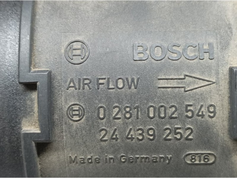 Recambio de caudalimetro para opel corsa c cosmo referencia OEM IAM 24439252 0281002549 BOSCH
