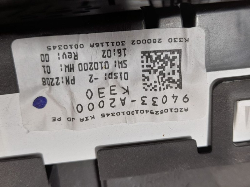 Recambio de cuadro instrumentos para kia cee´d tech referencia OEM IAM 94033A2000  