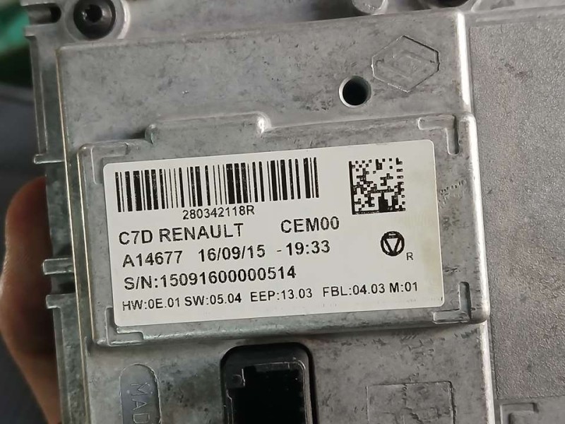 Recambio de sistema navegacion gps para renault kadjar business referencia OEM IAM 280342118R 15091600000514 