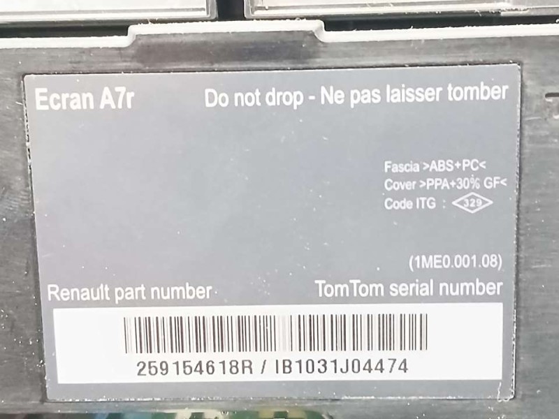 Recambio de sistema navegacion gps para renault laguna iii authentique referencia OEM IAM 259154619R IB1031J04474 TOM TOM