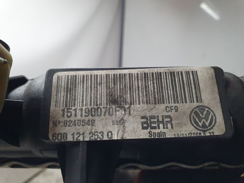 Recambio de radiador agua para seat ibiza (6l1) fresh referencia OEM IAM 6Q0121253Q 0240549 BEHR