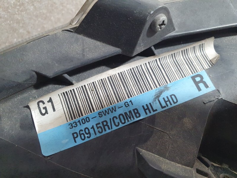 Recambio de faro derecho para honda cr-v (re) executive referencia OEM IAM P6915R 33100SWWG1 XENON